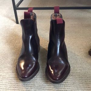 Burgundy Chelsea boots